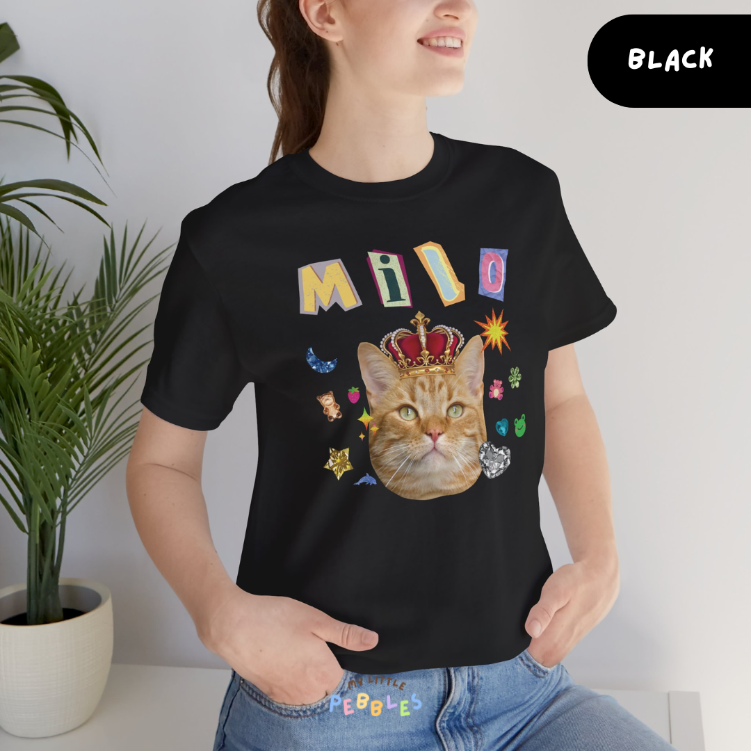 Custom Y2K Pet T-Shirt - Personalized Retro Photo Tee for Dog & Cat Lovers