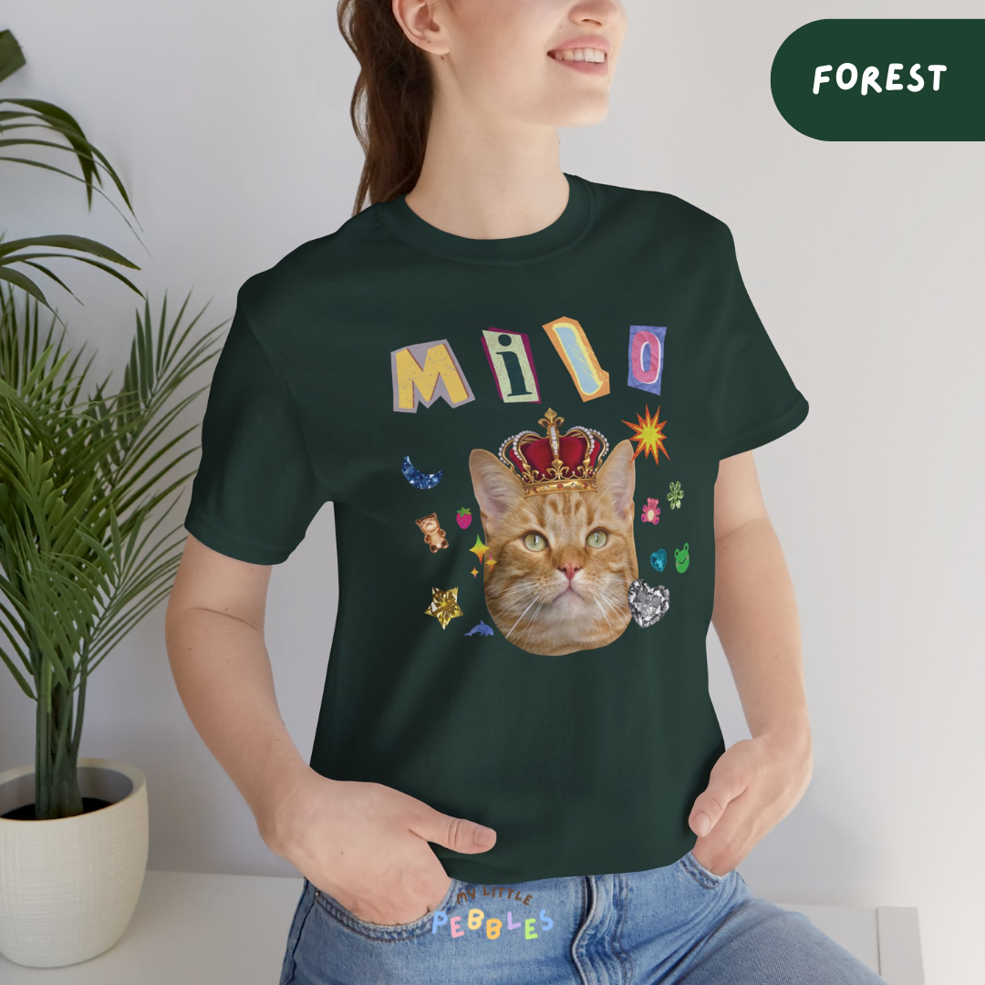 Custom Y2K Pet T-Shirt - Personalized Retro Photo Tee for Dog & Cat Lovers
