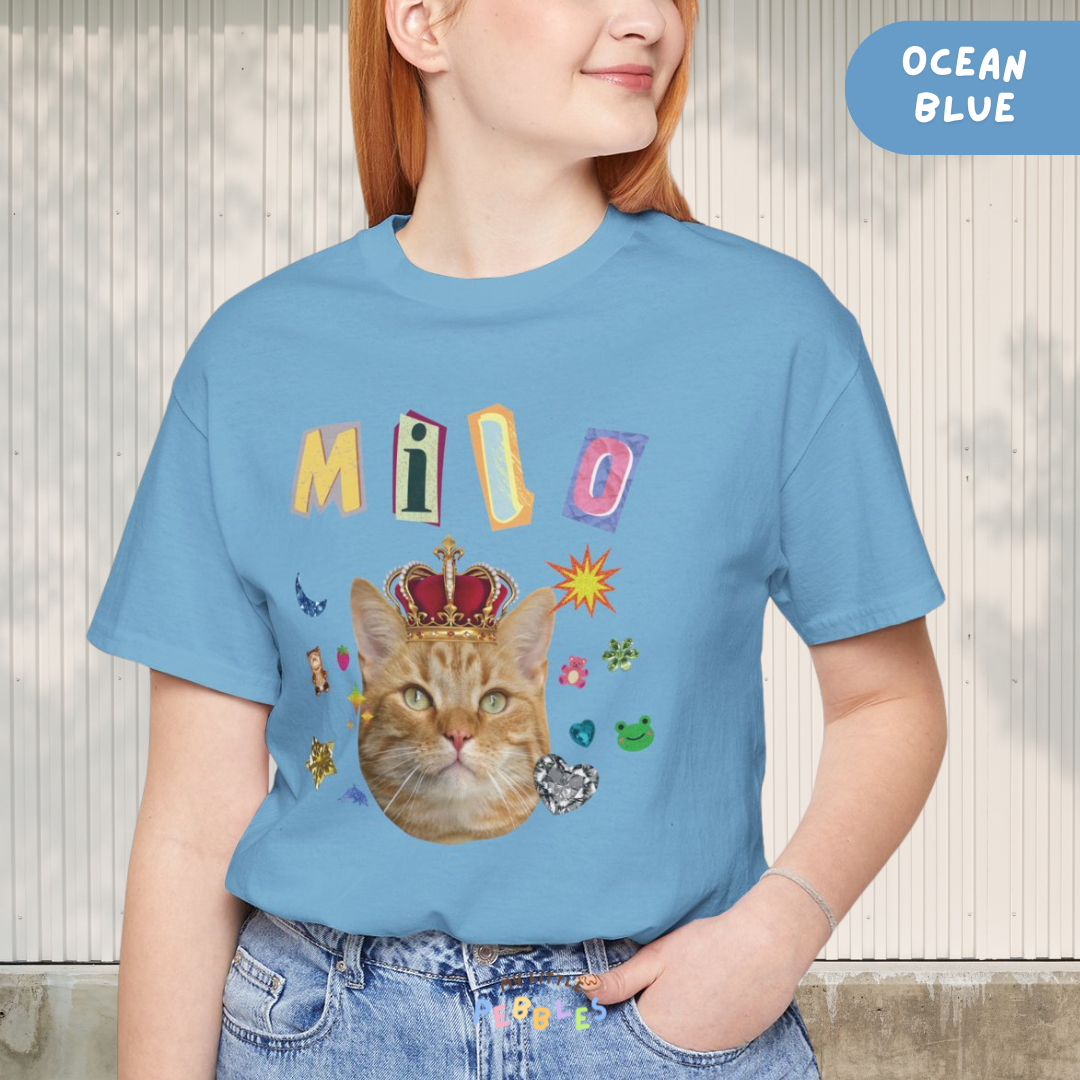 Custom Y2K Pet T-Shirt - Personalized Retro Photo Tee for Dog & Cat Lovers