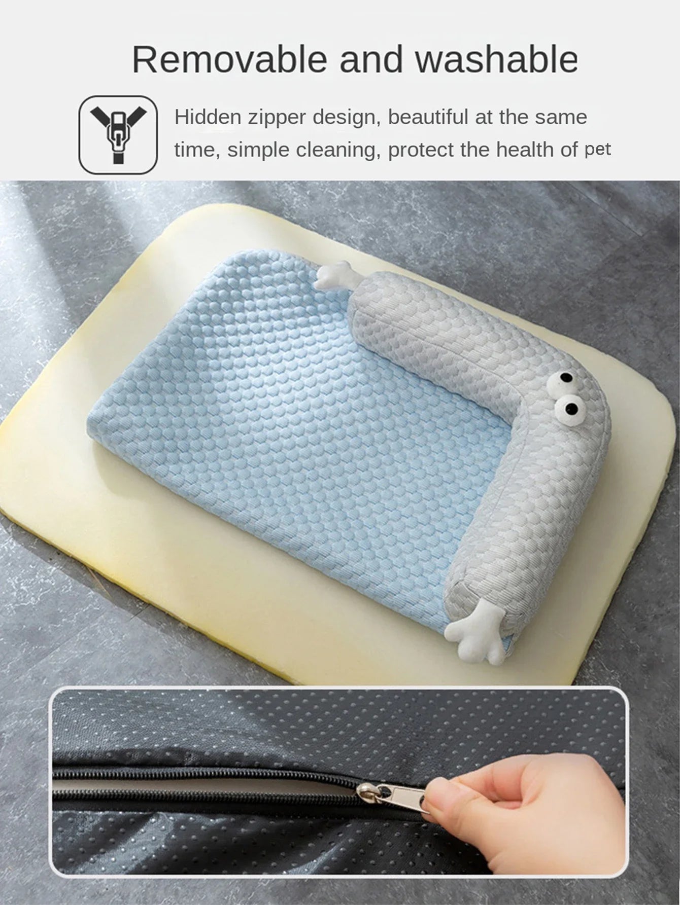 Monster Eyes Cute Cooling Pet Bed - Summer Cool mat for Dogs