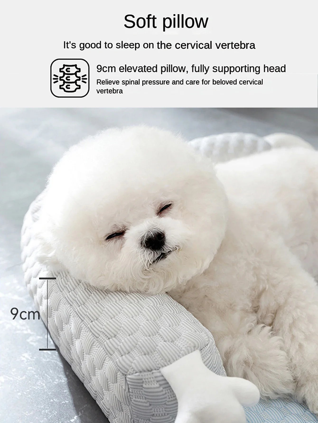 9cm pillow support for dog or cat comfort