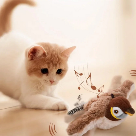 automatic motion cat toy with bird sounds